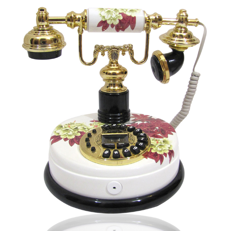 Ретро телефон "Цветы"